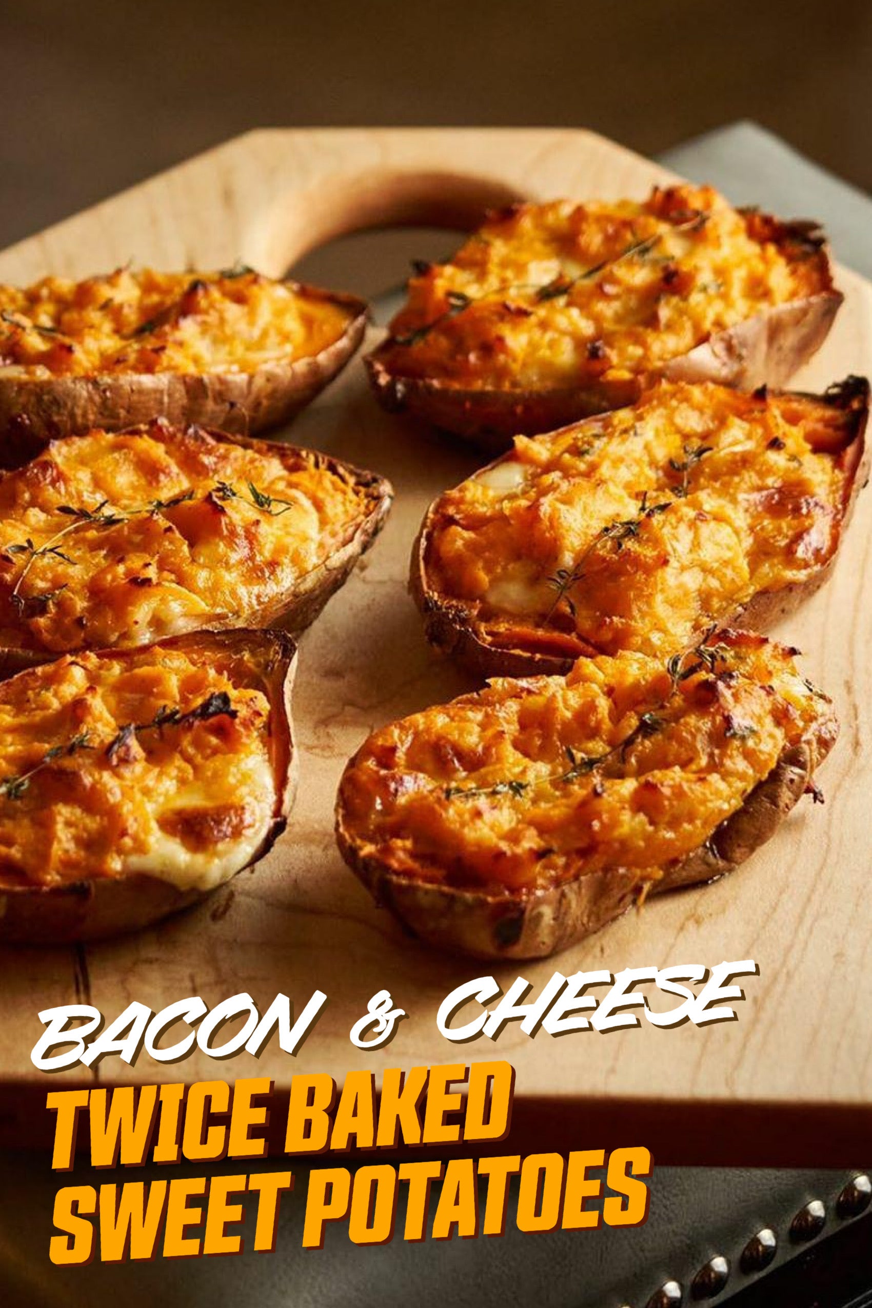 Bacon & Cheese Twice Baked Sweet Potatoes – ReloadRub