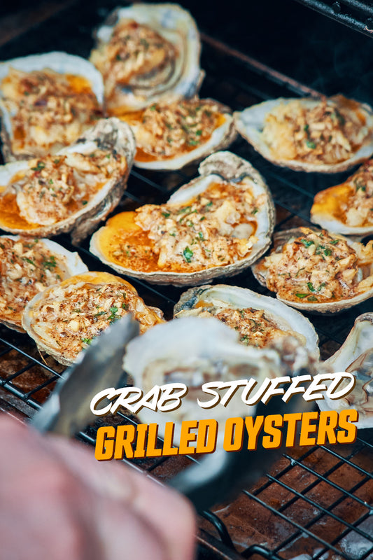 Crab Stuffed Grilled Oysters